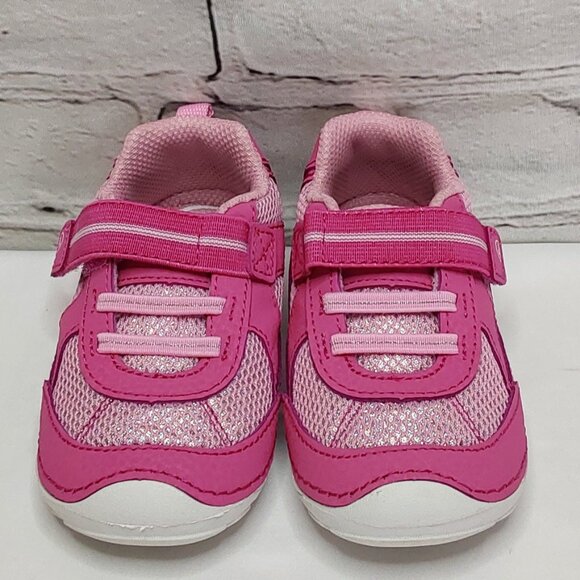 STRIDE RITE 'JAMIE' MEMORY FOAM SOFT~MOTION LEATHER SHOES SHIMMER PINK - Picture 8 of 16